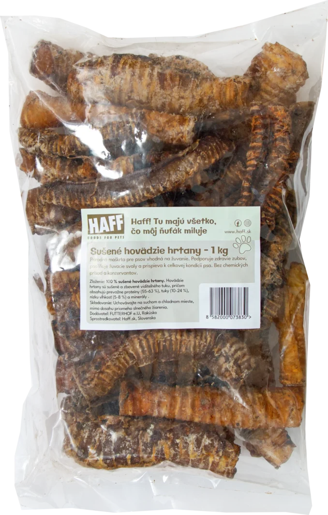 Sušené hovädzie priedušnice 1kg Sušené hovädzie priedušnice 1kg