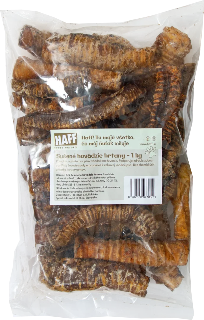 Sušené hovädzie priedušnice 1kg Sušené hovädzie priedušnice 1kg